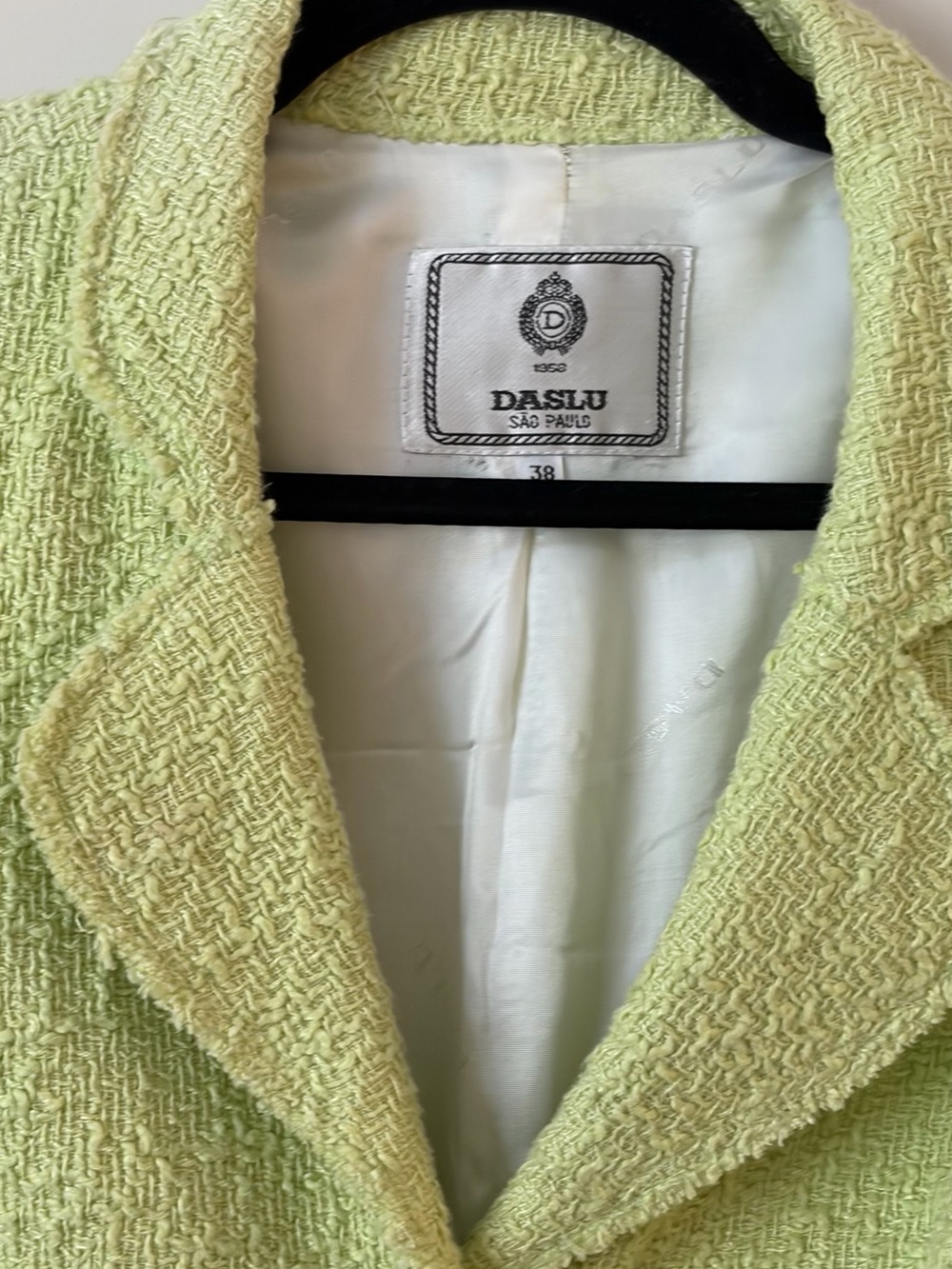 Light Green Textured Women's Blazer